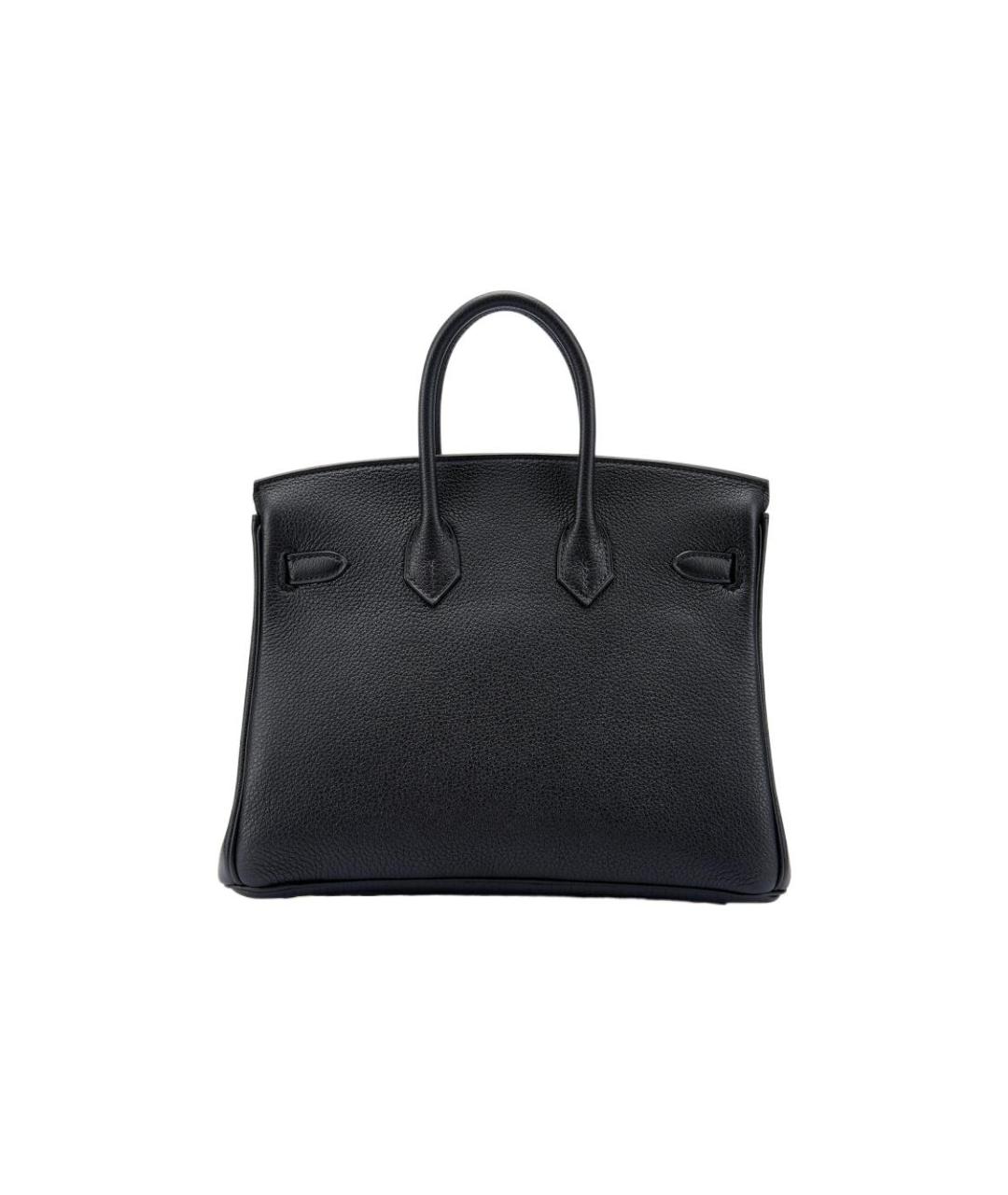 HERMES Черная кожаная сумка с короткими ручками, фото 4