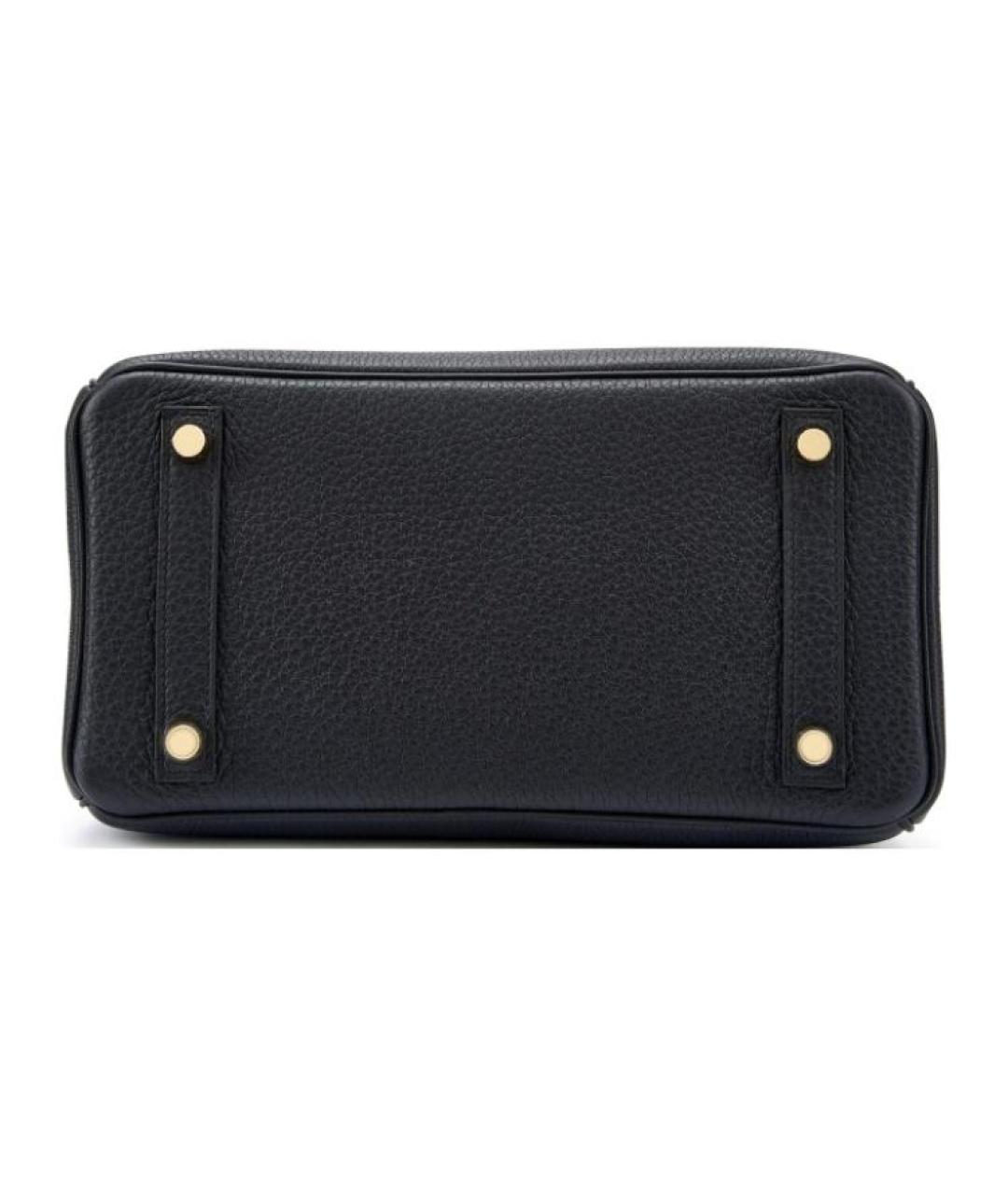 HERMES Черная кожаная сумка с короткими ручками, фото 5