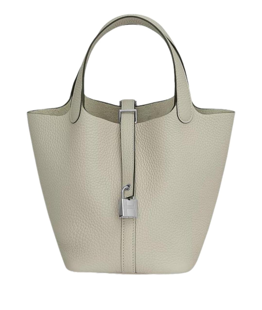 HERMES Салатовая кожаная сумка через плечо, фото 1