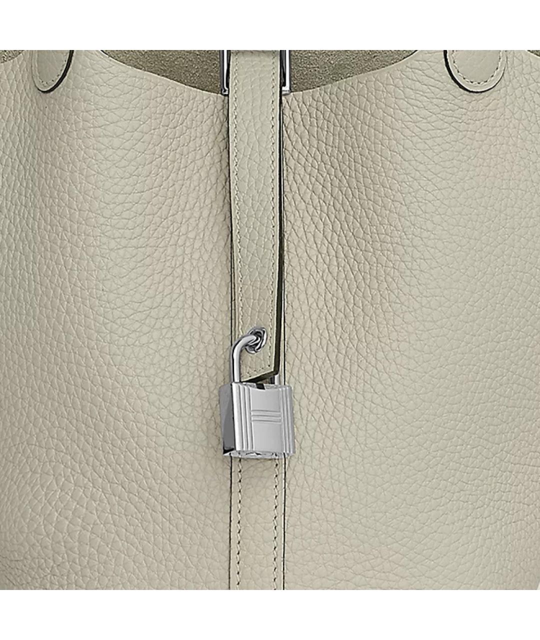 HERMES Салатовая кожаная сумка через плечо, фото 5