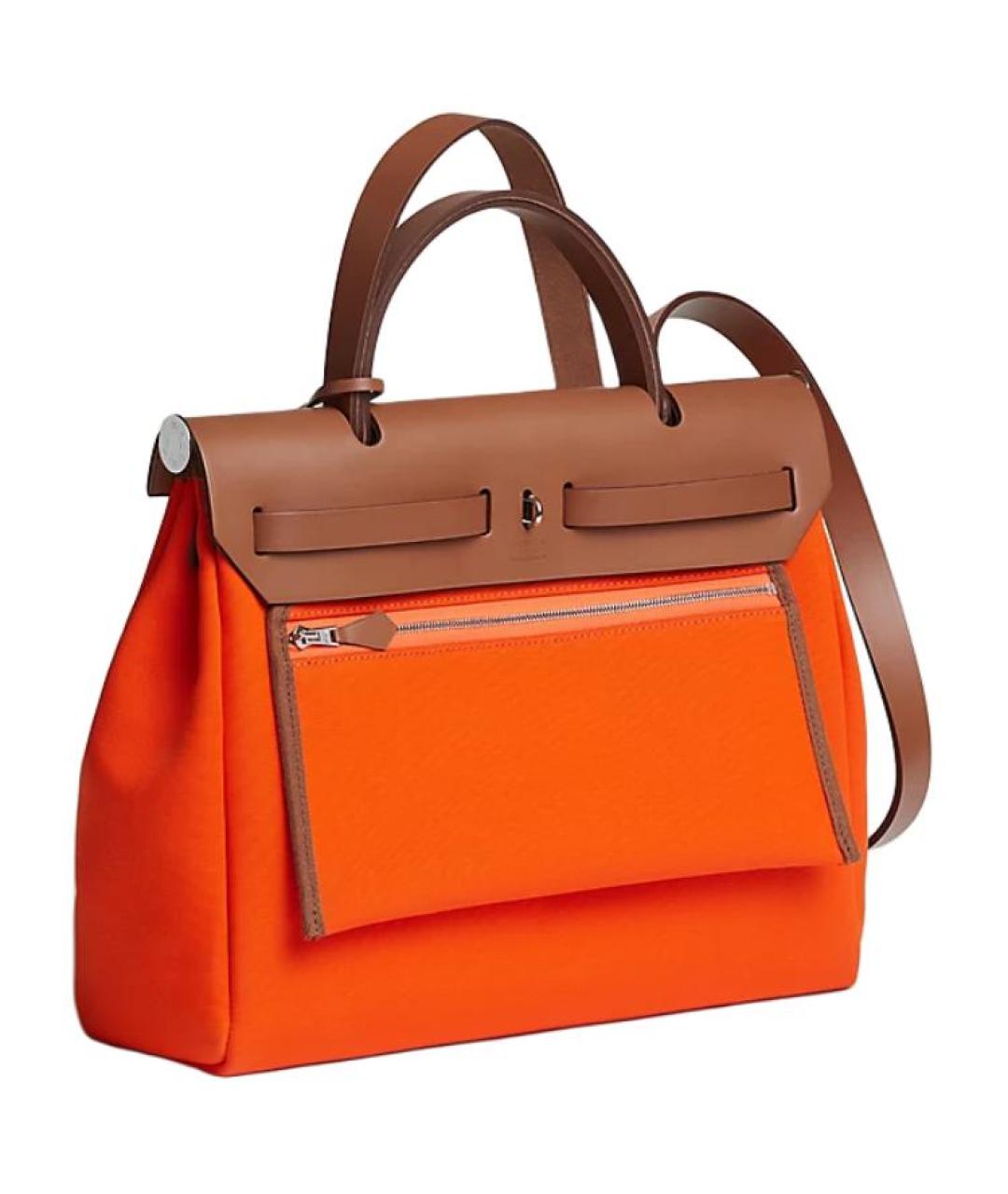 HERMES Оранжевая сумка с короткими ручками, фото 2