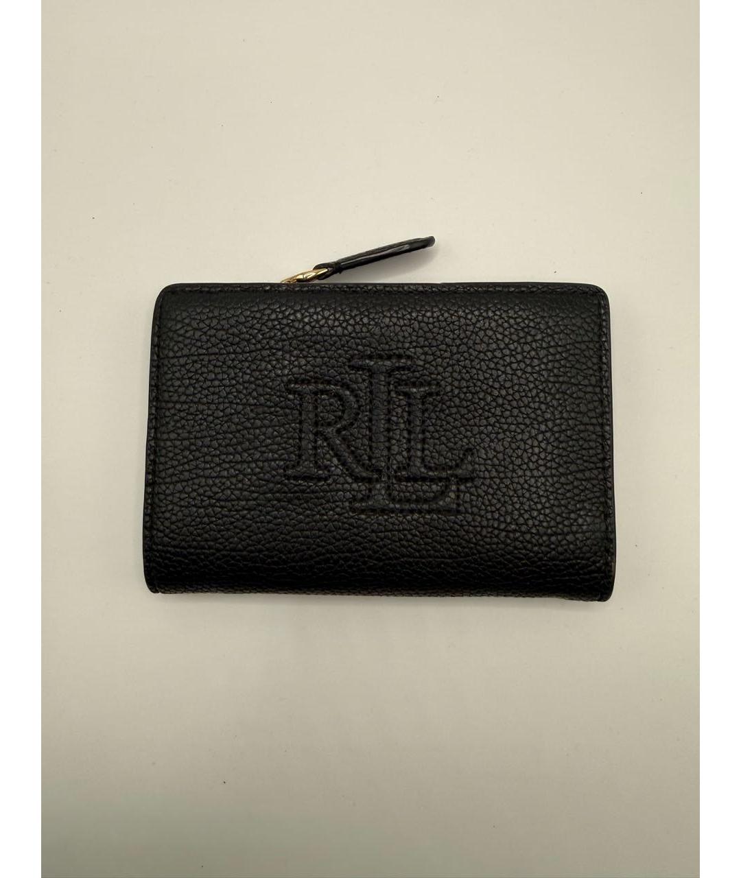 RALPH LAUREN Черный кожаный кошелек, фото 7