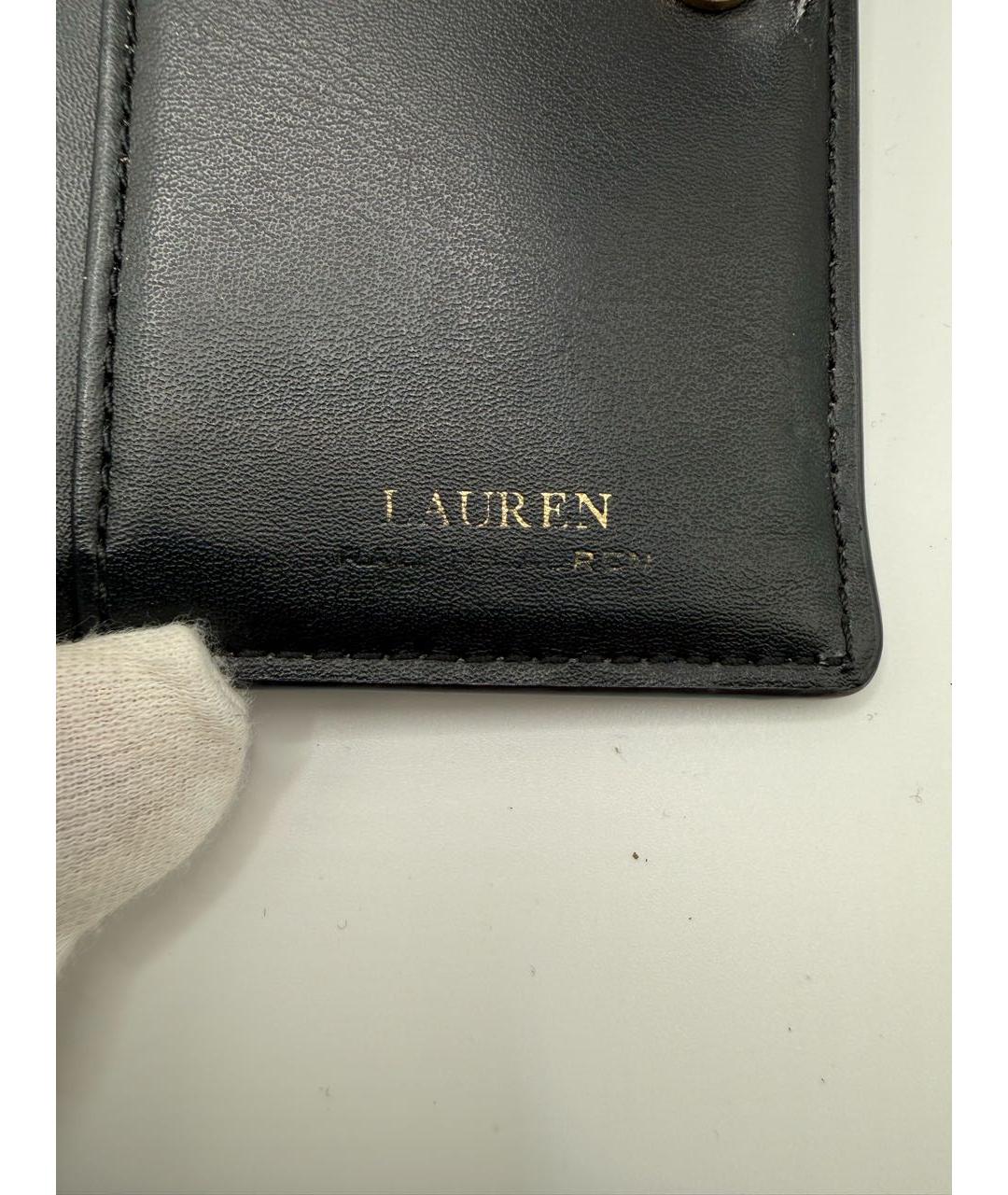 RALPH LAUREN Черный кожаный кошелек, фото 6
