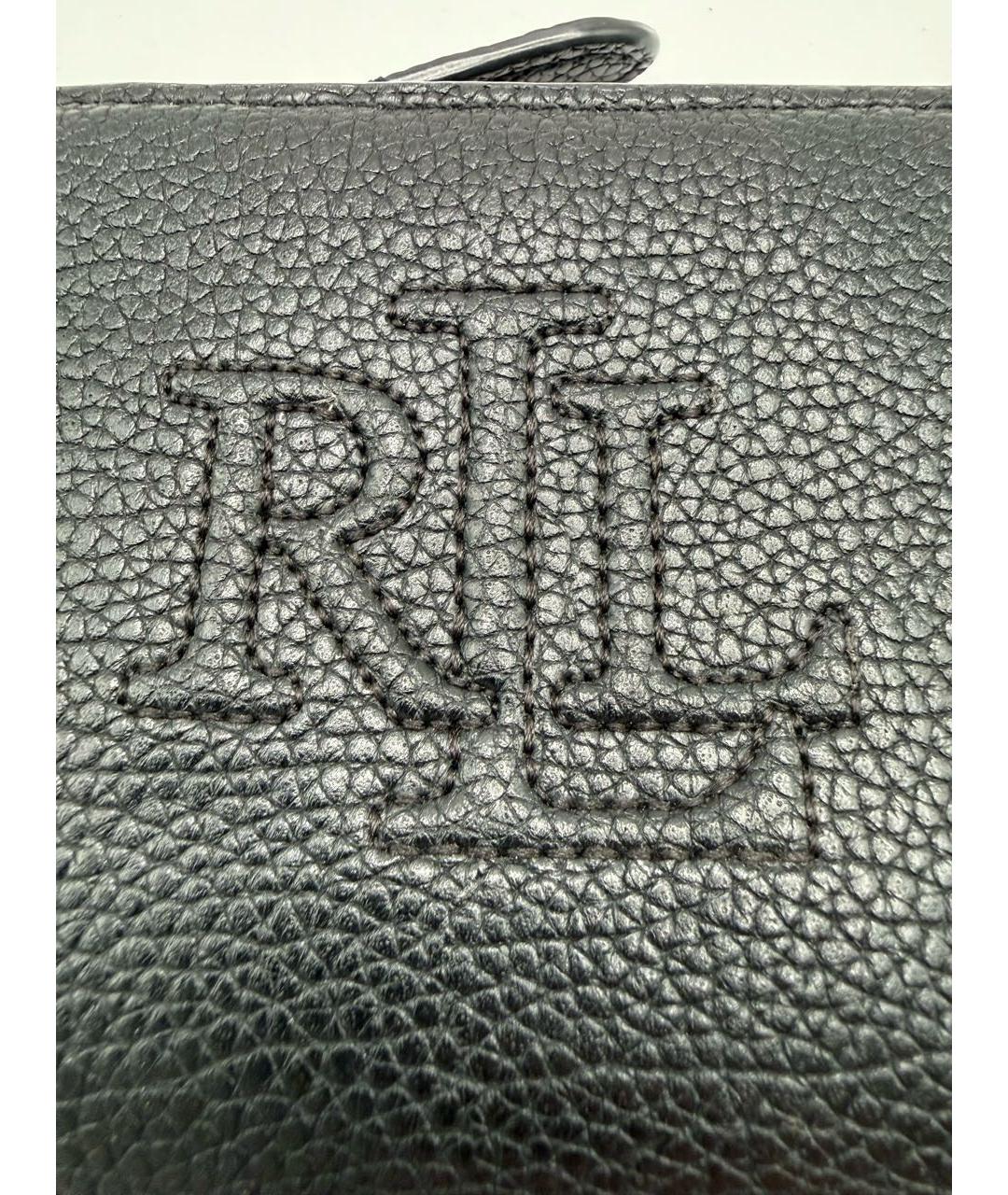 RALPH LAUREN Черный кожаный кошелек, фото 2