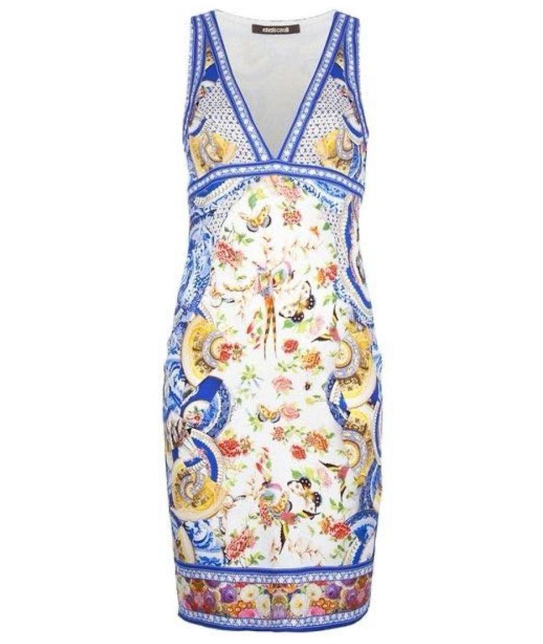 ROBERTO CAVALLI Мульти вискозное коктейльное платье, фото 1