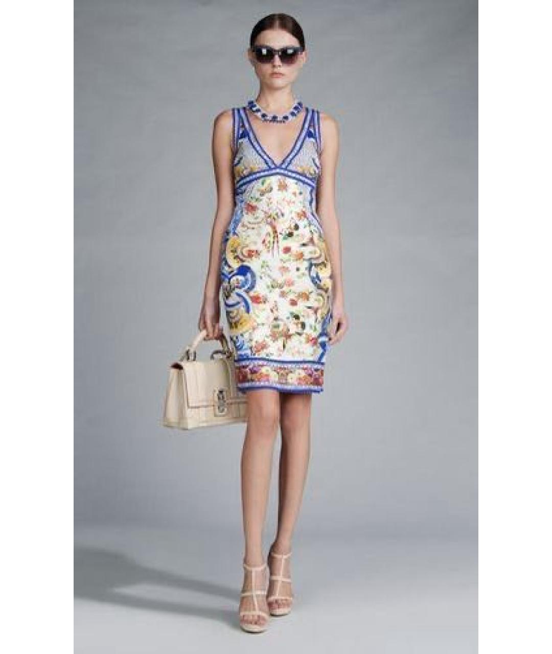 ROBERTO CAVALLI Мульти вискозное коктейльное платье, фото 2