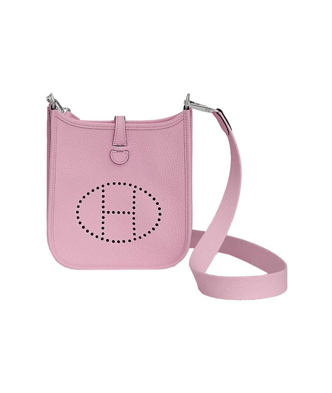 HERMES Розовая кожаная сумка через плечо, фото 6