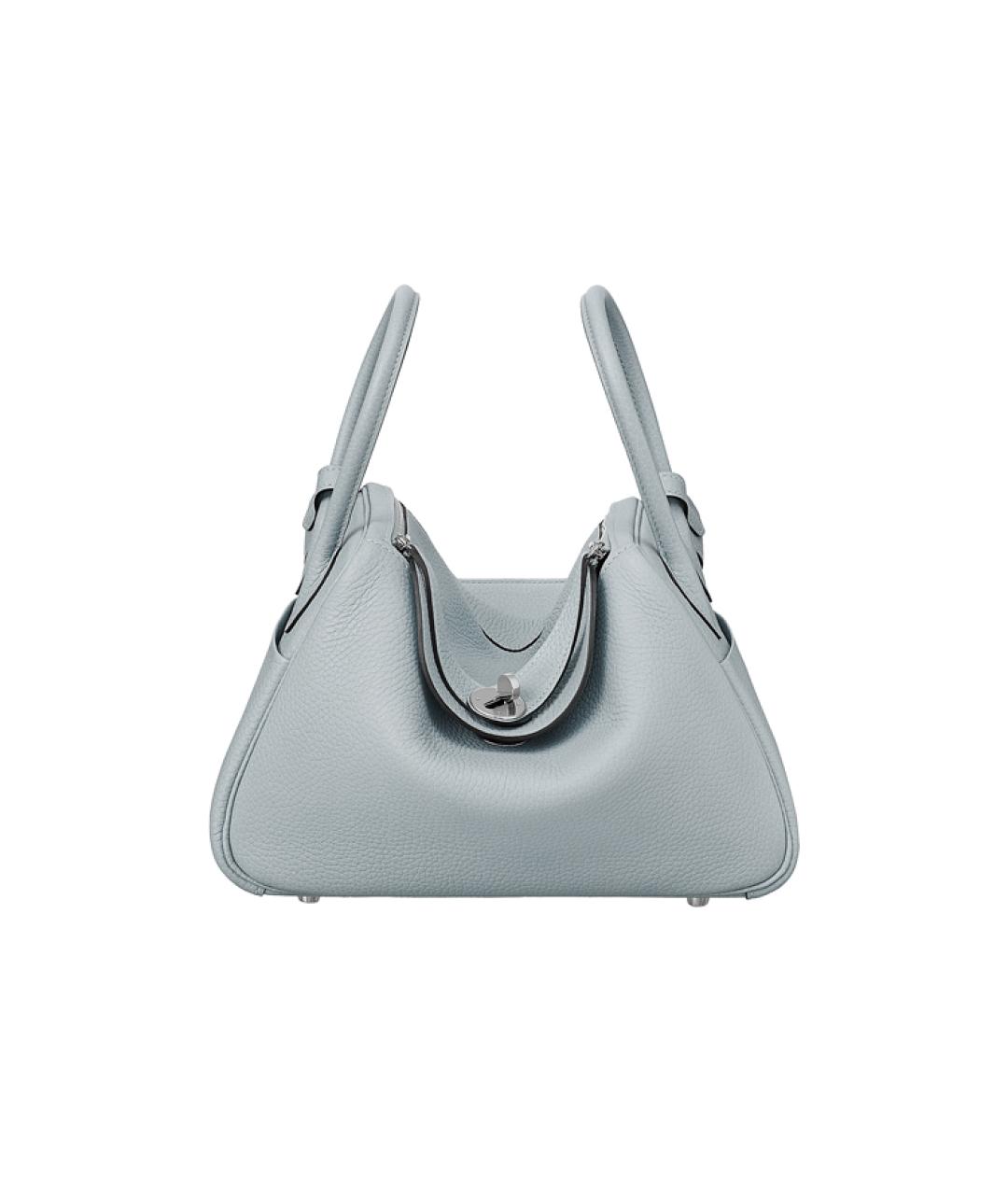 HERMES Голубая кожаная сумка через плечо, фото 6