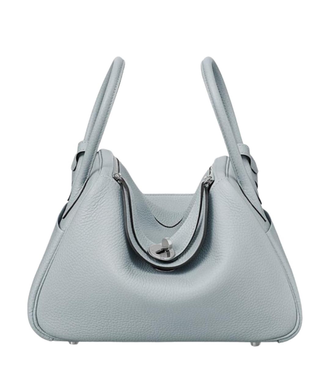 HERMES Голубая кожаная сумка через плечо, фото 1