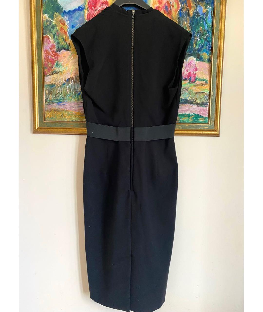 LANVIN Черное вискозное повседневное платье, фото 5