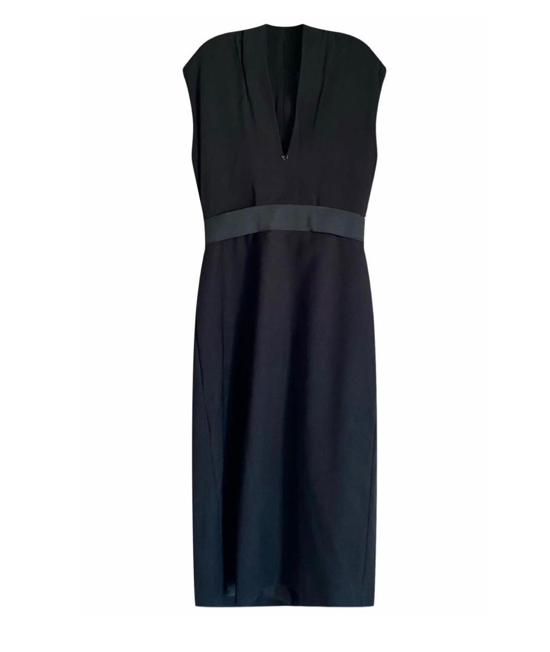 LANVIN Черное вискозное повседневное платье, фото 9