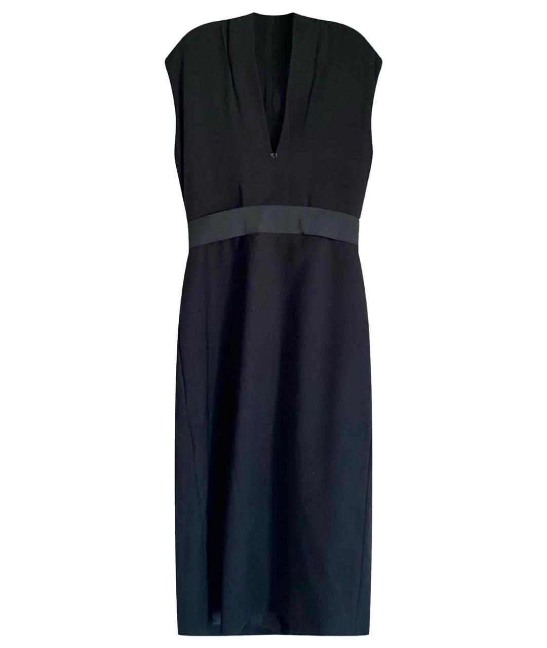 LANVIN Черное вискозное повседневное платье, фото 1