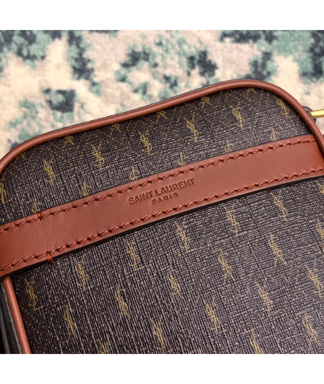 SAINT LAURENT Коричневая сумка через плечо, фото 6