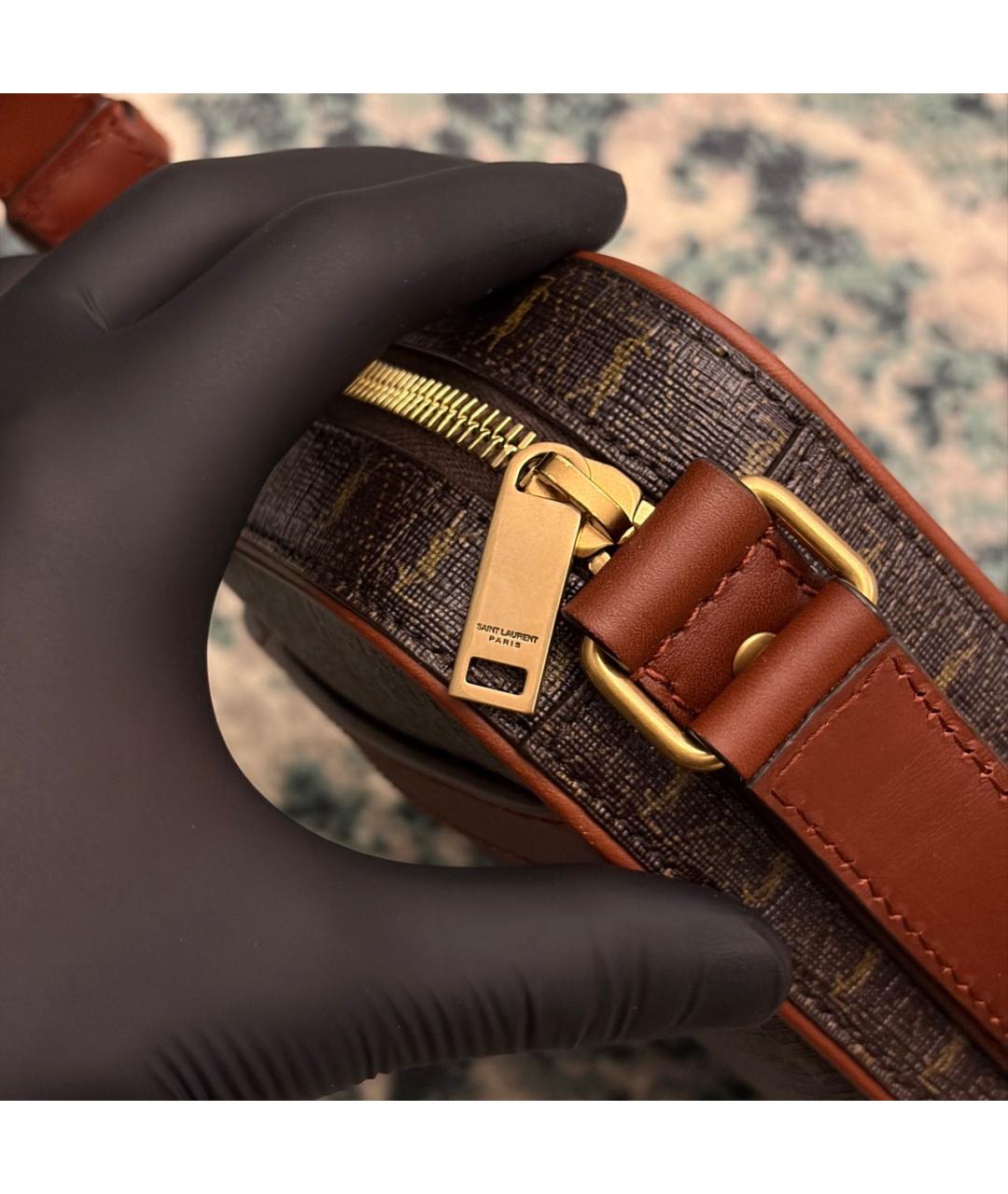 SAINT LAURENT Коричневая сумка через плечо, фото 8