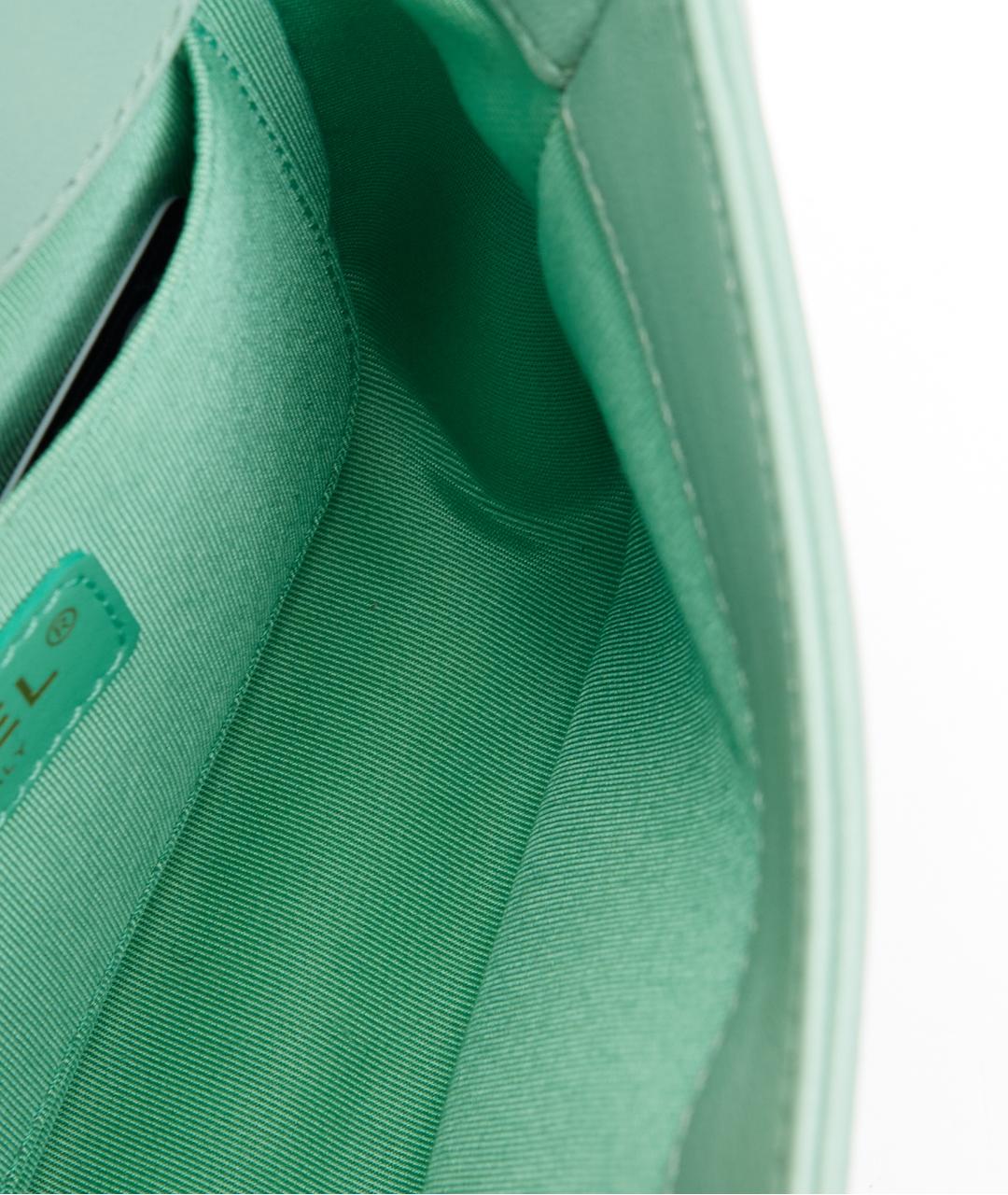 CHANEL Голубая кожаная сумка через плечо, фото 5