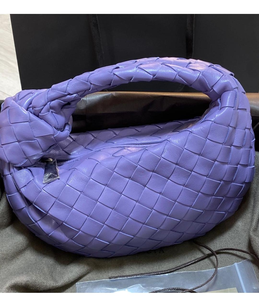 BOTTEGA VENETA Фиолетовая кожаная сумка с короткими ручками, фото 6