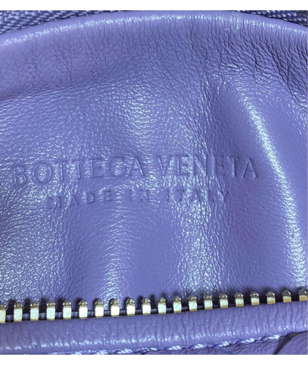 BOTTEGA VENETA Фиолетовая кожаная сумка с короткими ручками, фото 5