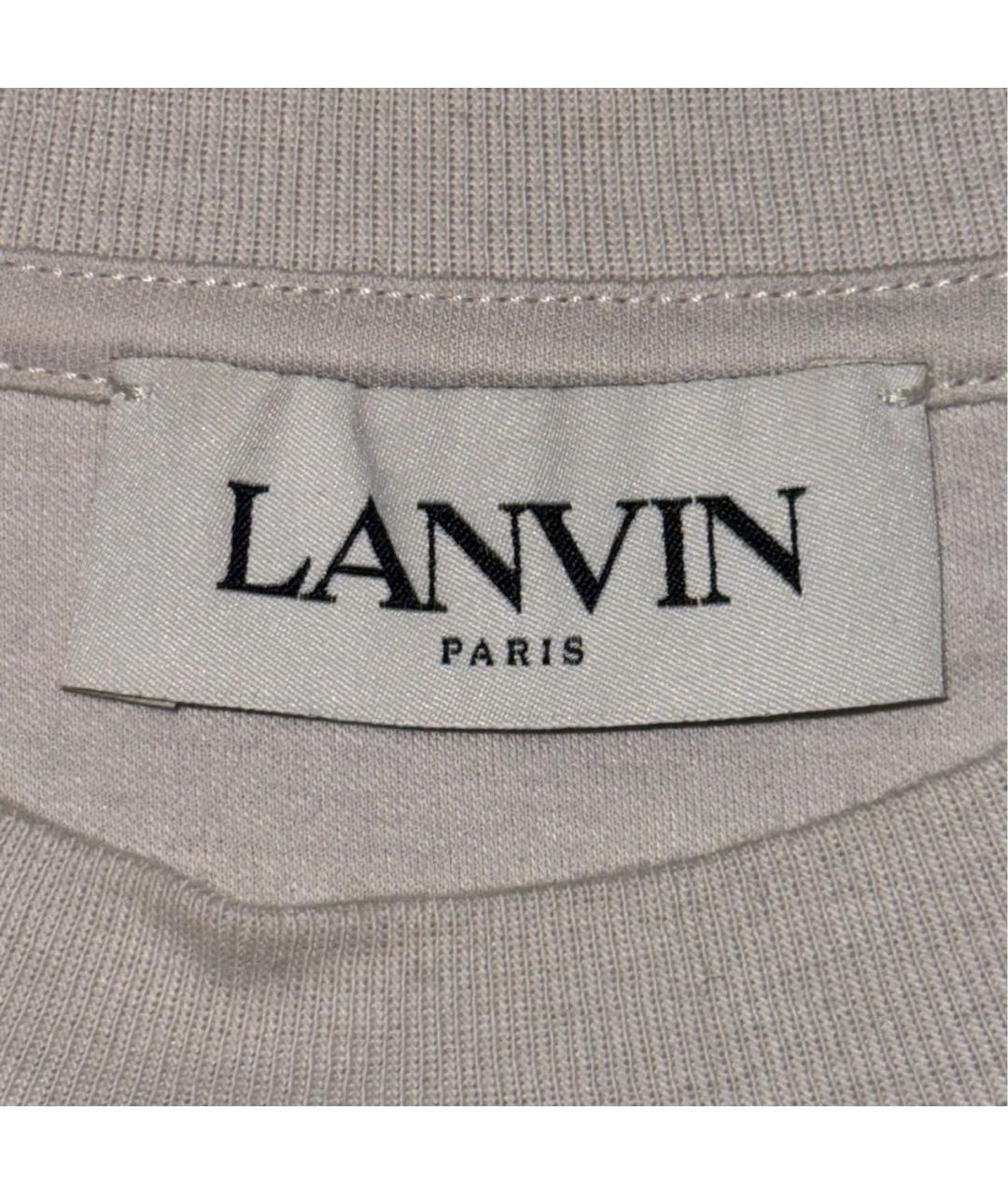 LANVIN Бежевая полиэстеровая футболка, фото 3