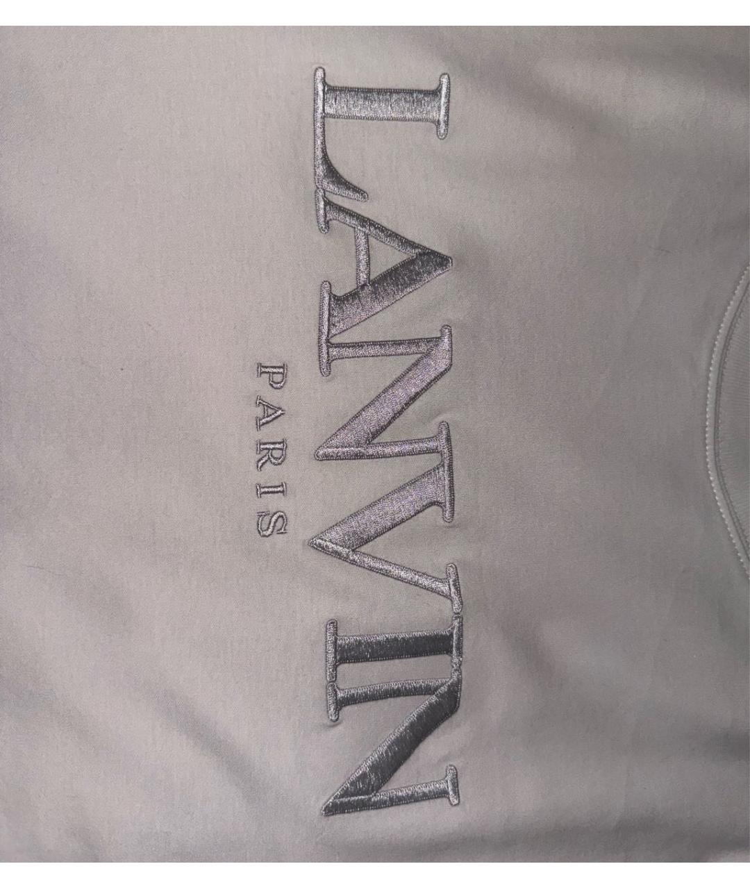 LANVIN Бежевая полиэстеровая футболка, фото 2