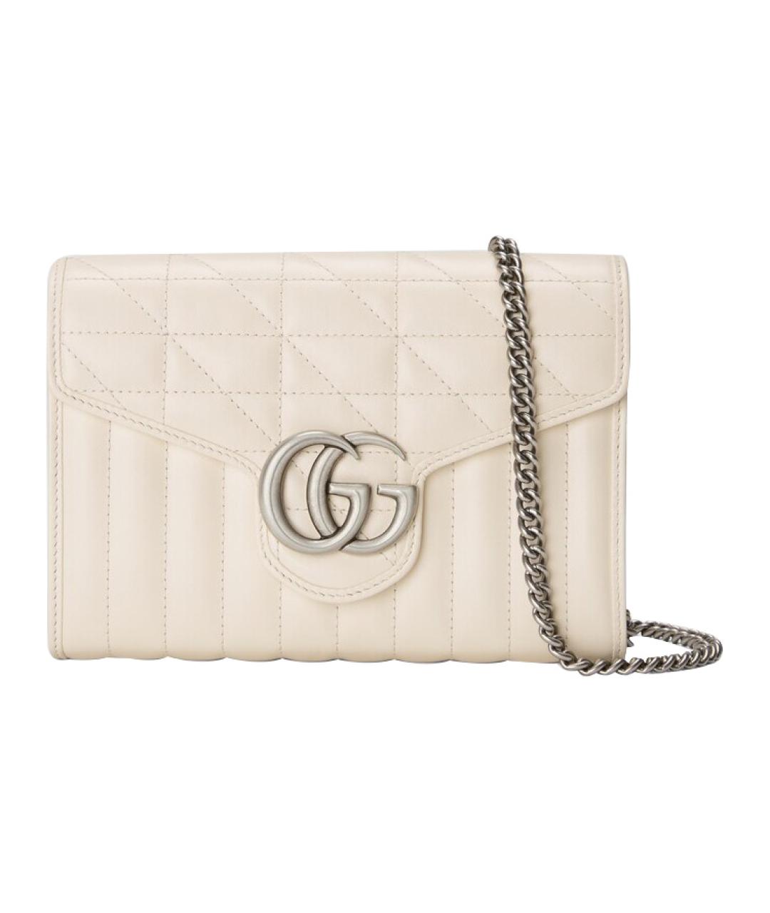 GUCCI Бежевый кожаный кошелек, фото 1