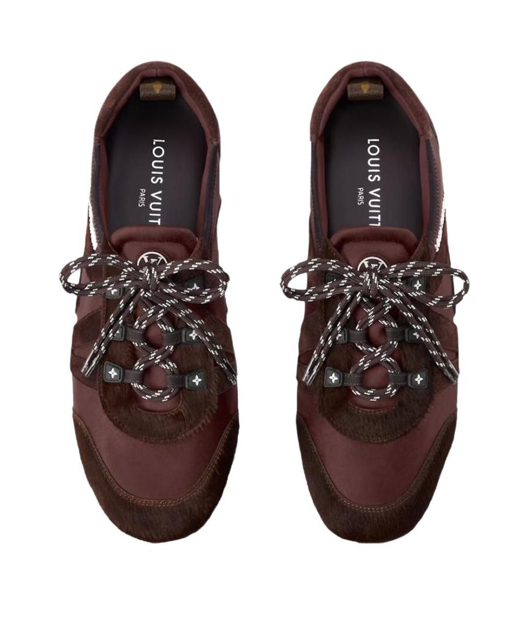 LOUIS VUITTON Бордовые кроссовки, фото 4