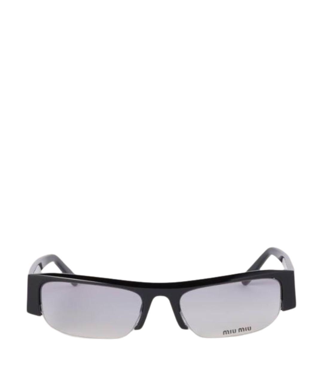 MIU MIU Черные пластиковые солнцезащитные очки, фото 1