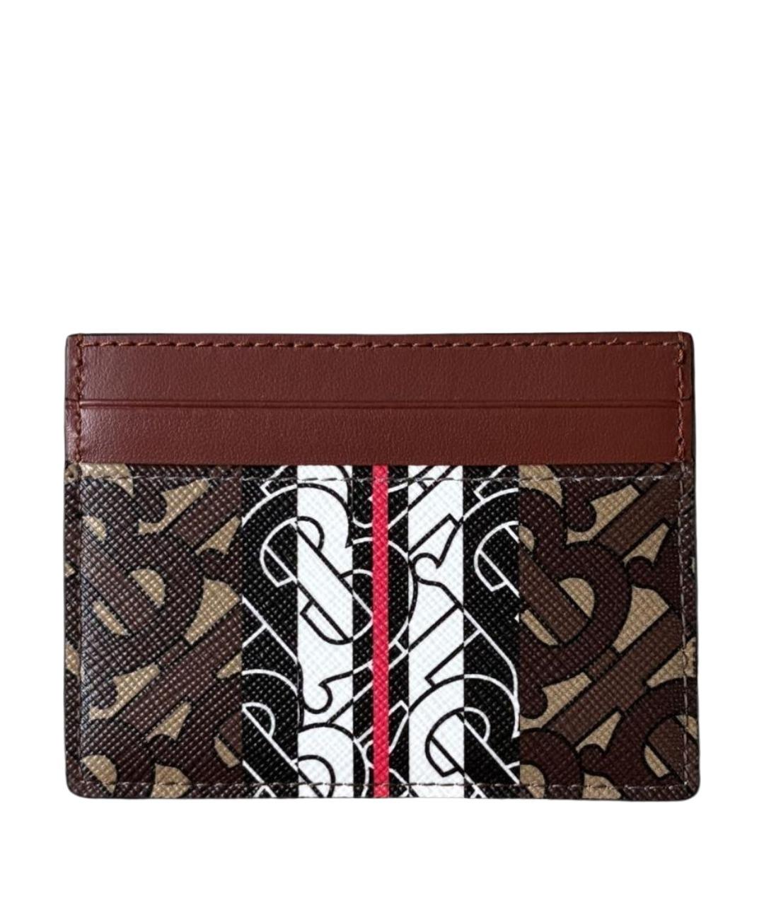 BURBERRY Коричневый кожаный кардхолдер, фото 1