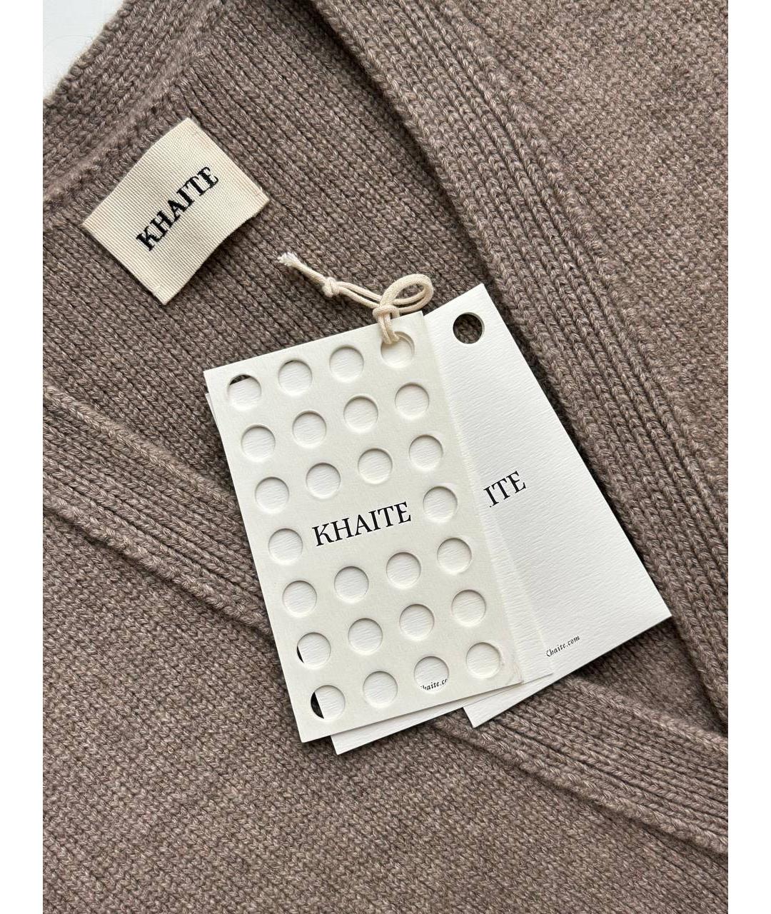KHAITE Бежевый кашемировый кардиган, фото 4