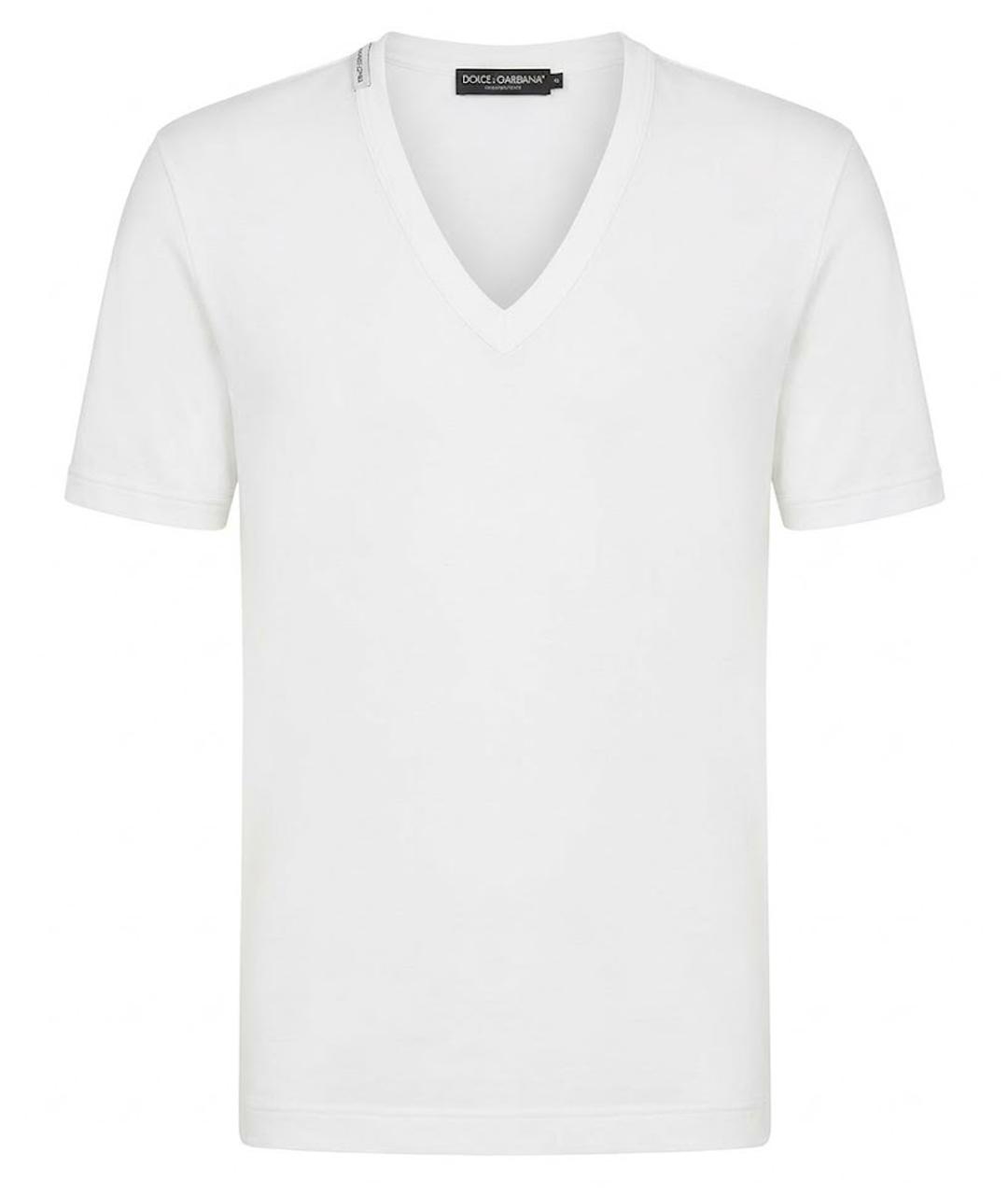 DOLCE&GABBANA Белая хлопковая футболка, фото 1