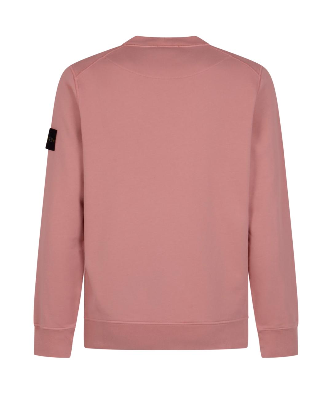STONE ISLAND Розовый хлопковый джемпер / свитер, фото 2