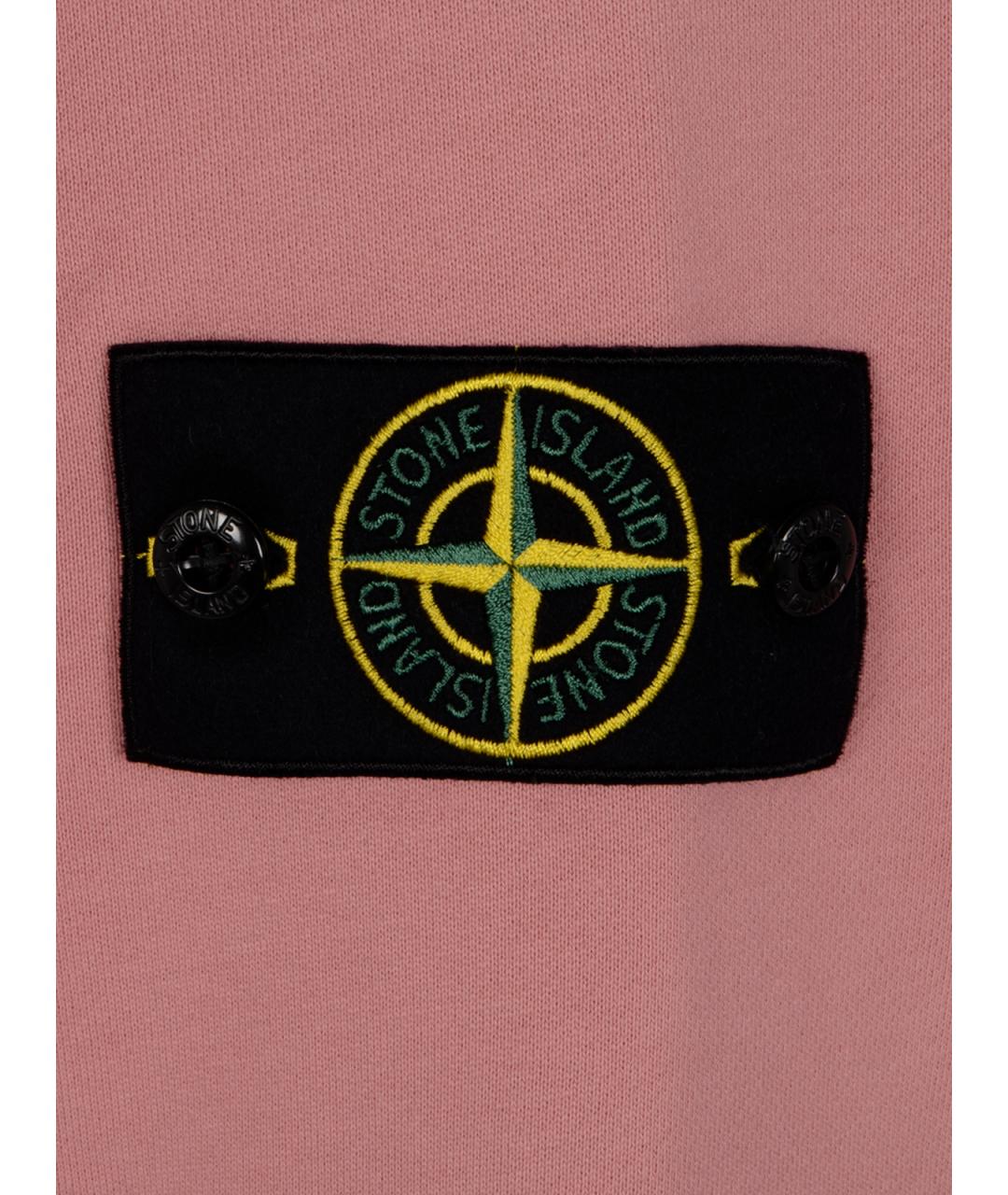 STONE ISLAND Розовый хлопковый джемпер / свитер, фото 3