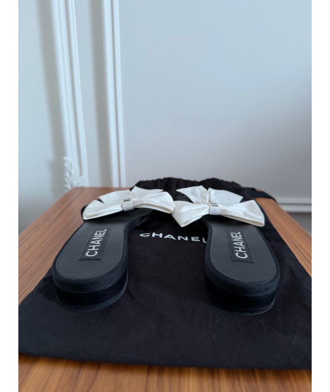 CHANEL Черные шлепанцы, фото 6