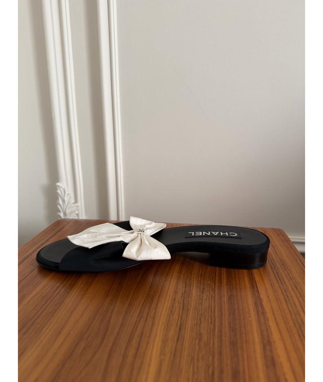 CHANEL Черные шлепанцы, фото 8