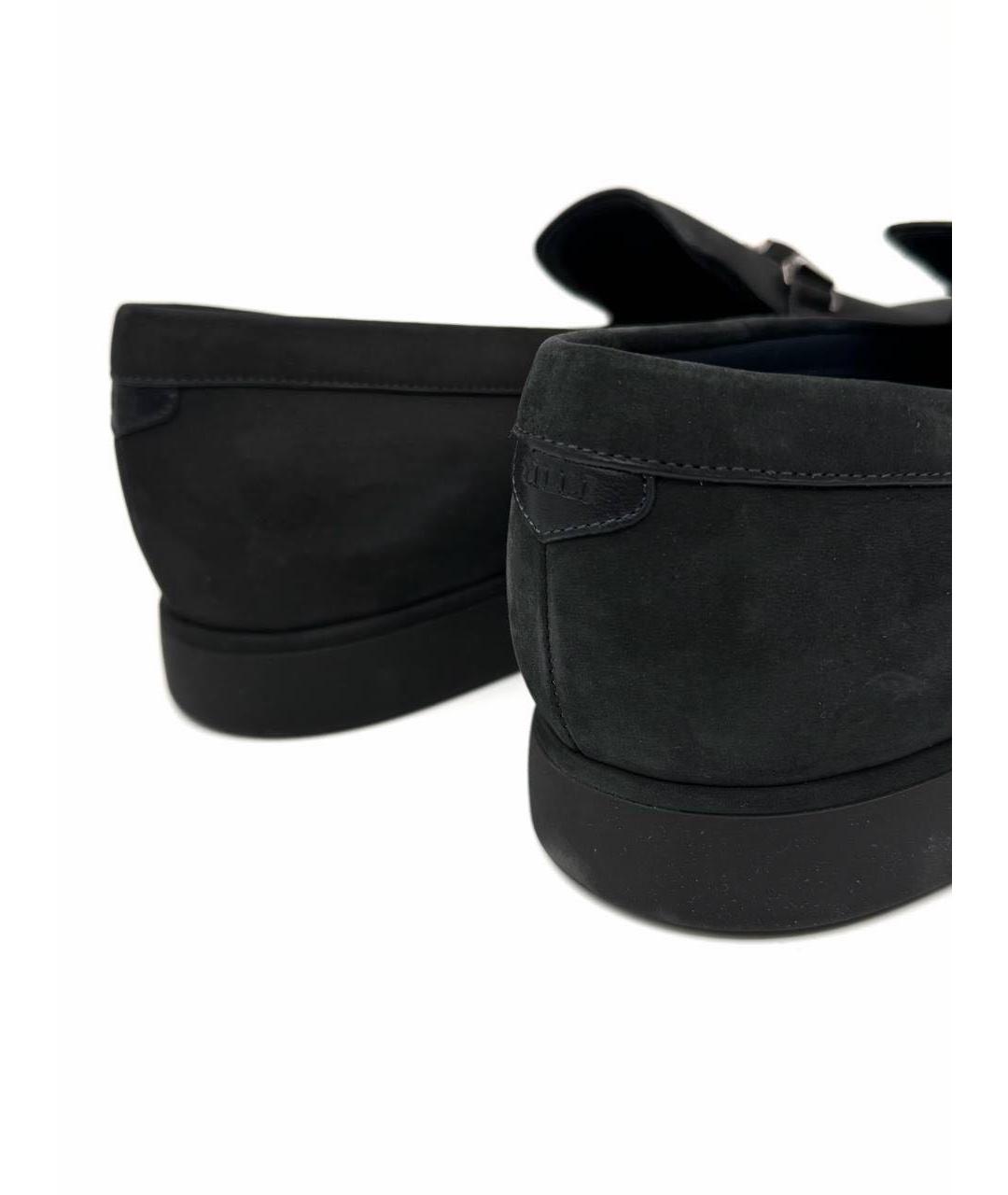 ZILLI Черные замшевые лоферы, фото 4