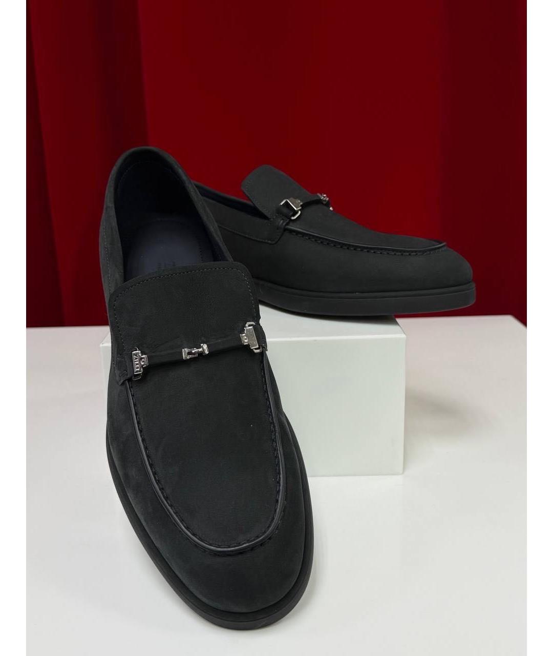 ZILLI Черные замшевые лоферы, фото 7