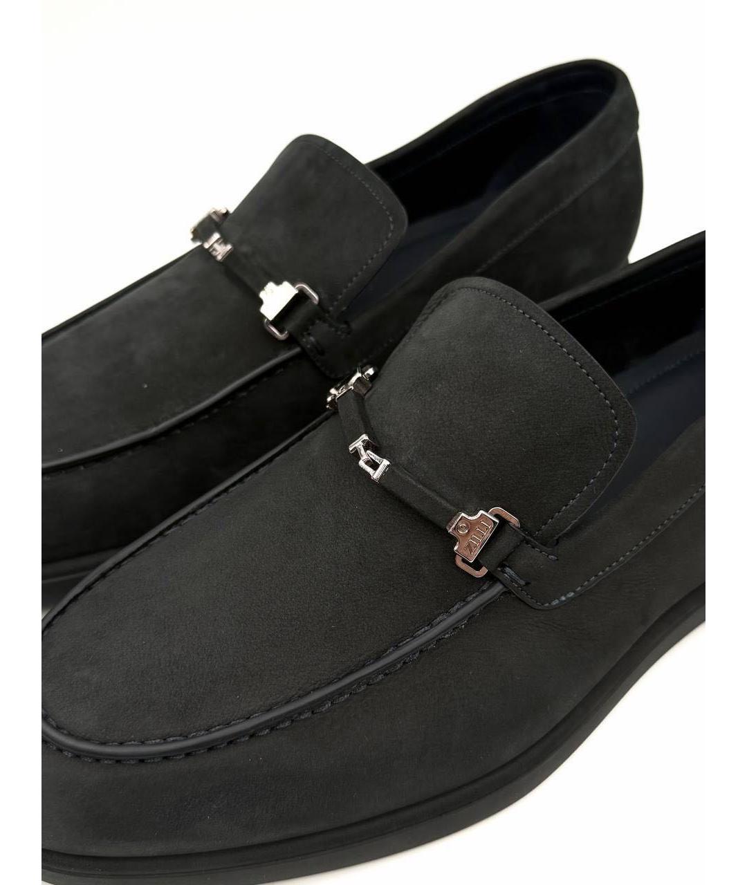 ZILLI Черные замшевые лоферы, фото 2