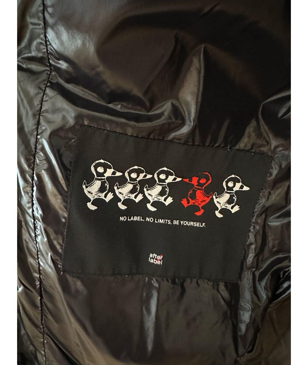 AFTER LABEL Черный полиэстеровый пуховик, фото 6