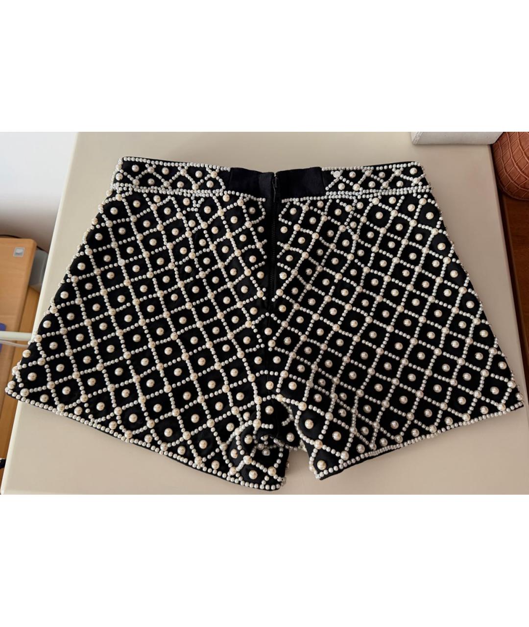 ALICE+OLIVIA Черные вискозные шорты, фото 2