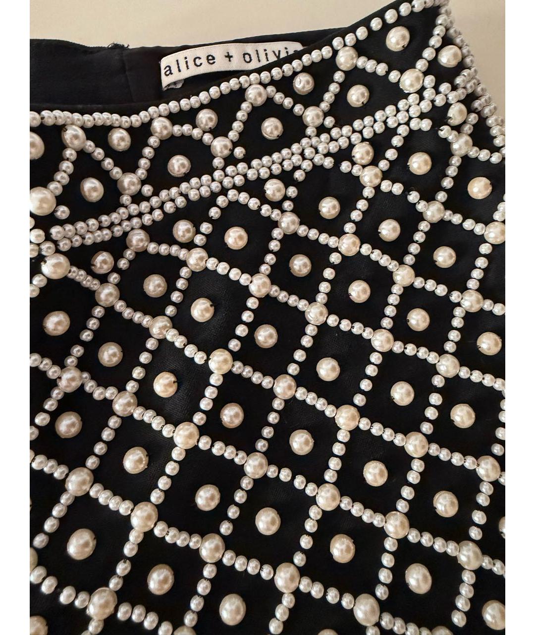 ALICE+OLIVIA Черные вискозные шорты, фото 3