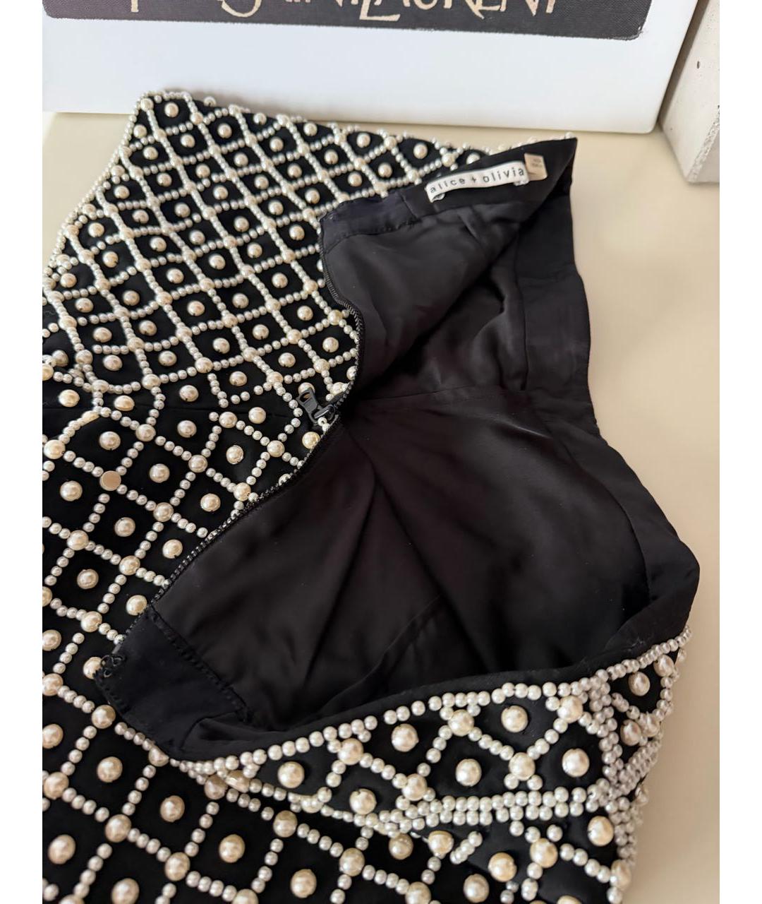 ALICE+OLIVIA Черные вискозные шорты, фото 6