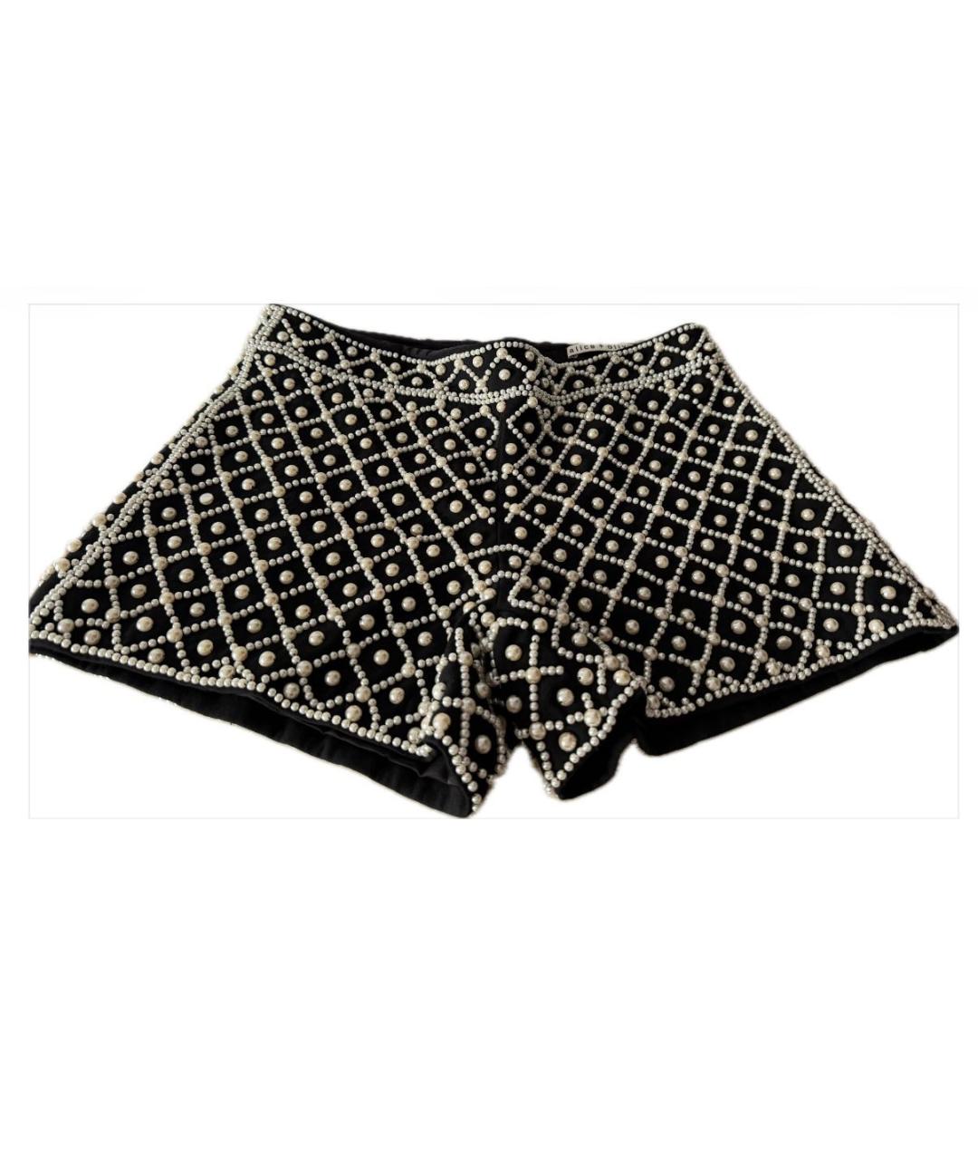 ALICE+OLIVIA Черные вискозные шорты, фото 8