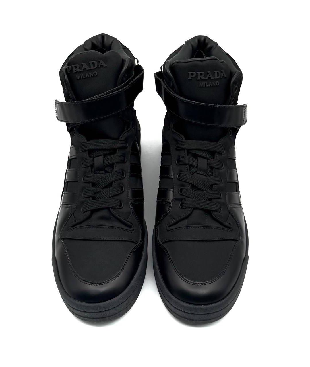 PRADA Черные высокие кроссовки / кеды, фото 2