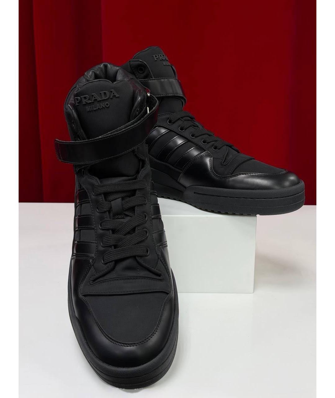 PRADA Черные высокие кроссовки / кеды, фото 8