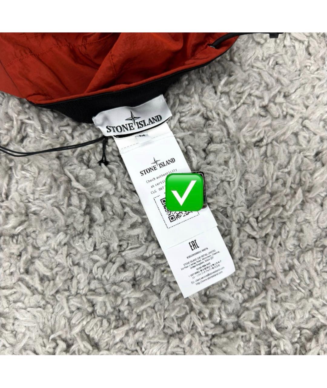 STONE ISLAND Бордовая кепка/бейсболка, фото 3