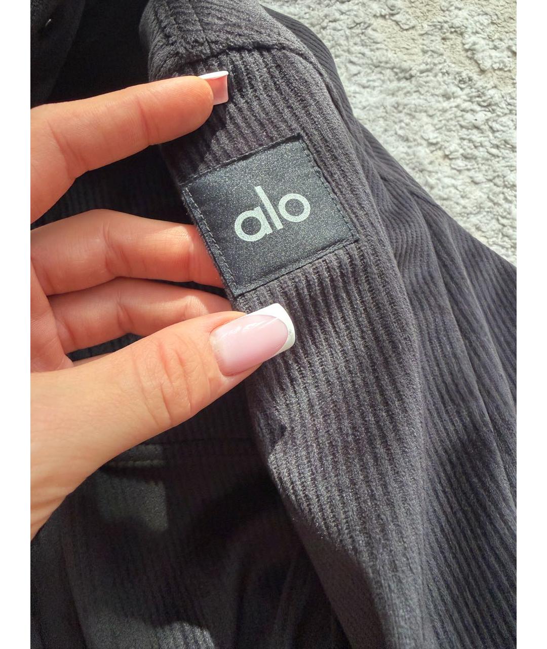 ALO YOGA Черная велюровая куртка, фото 4