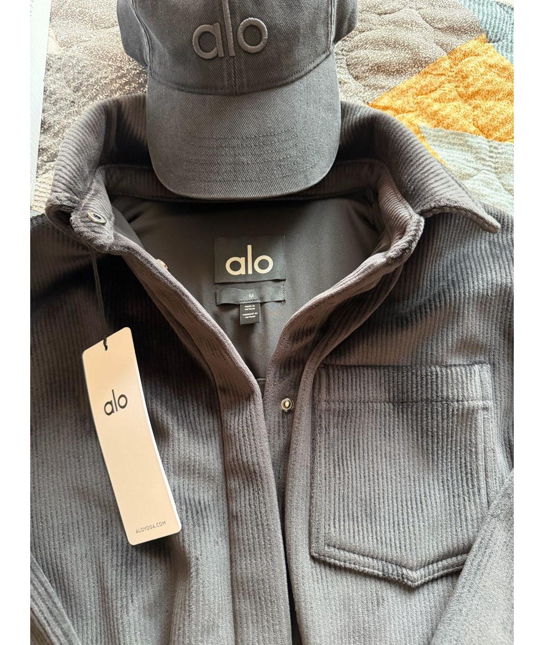 ALO YOGA Черная велюровая куртка, фото 3