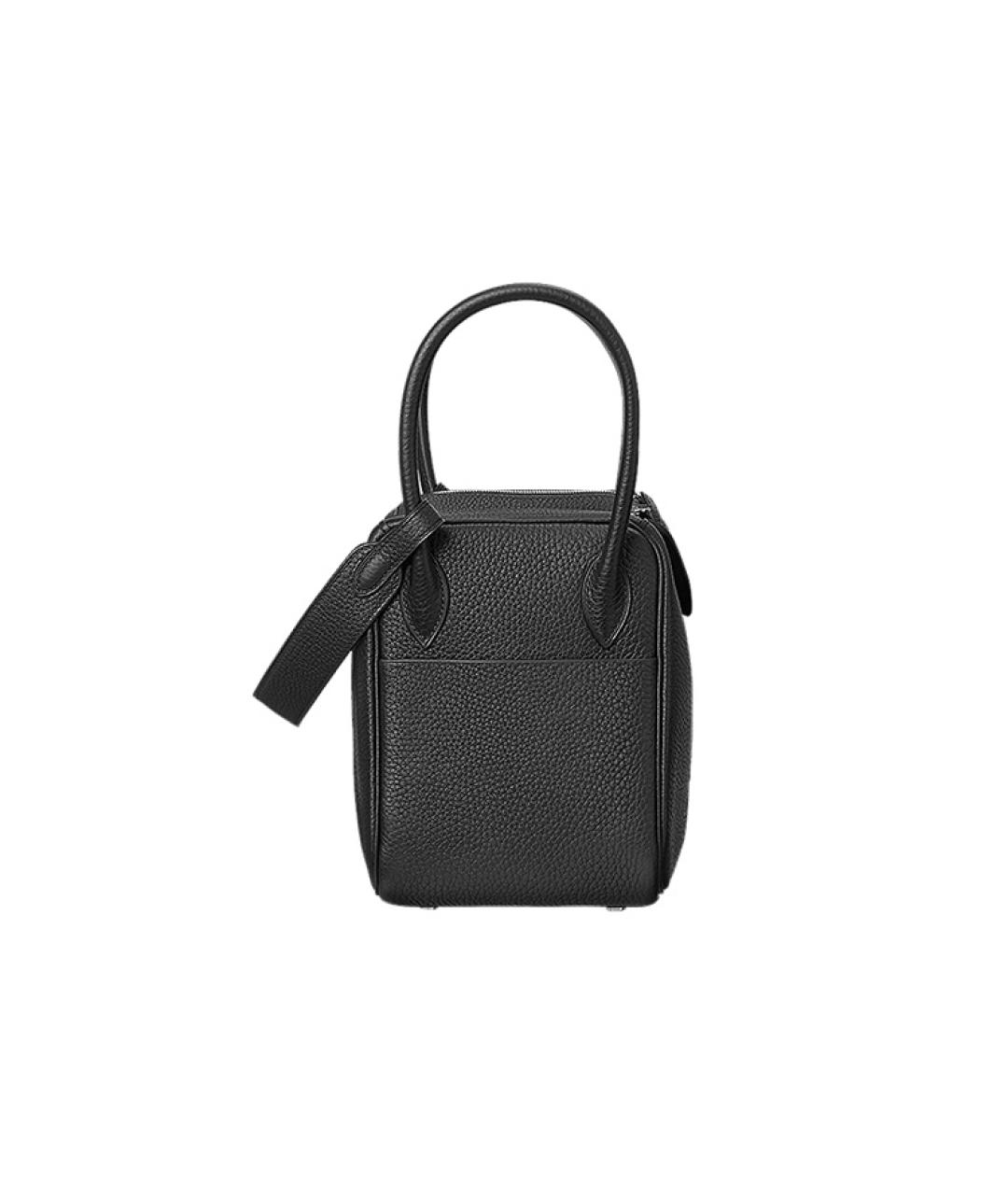 HERMES Черная кожаная сумка через плечо, фото 5