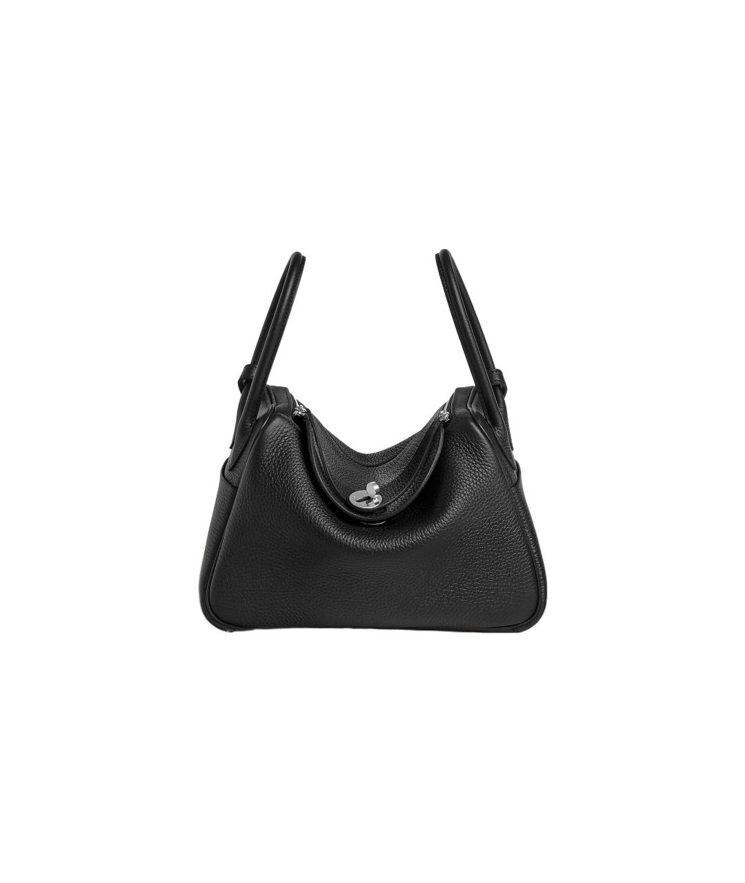 HERMES Черная кожаная сумка через плечо, фото 2