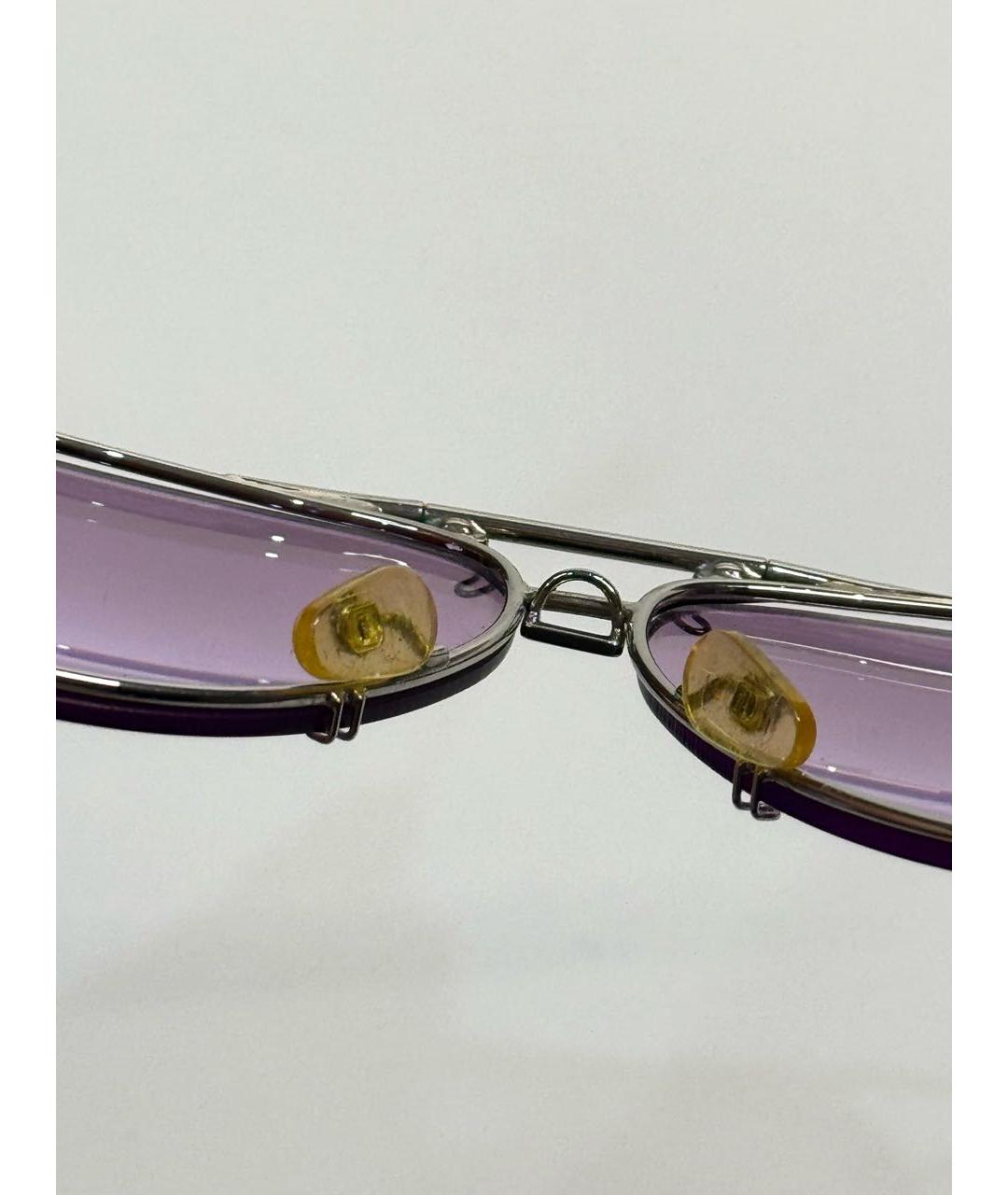GUCCI Фиолетовые металлические солнцезащитные очки, фото 6