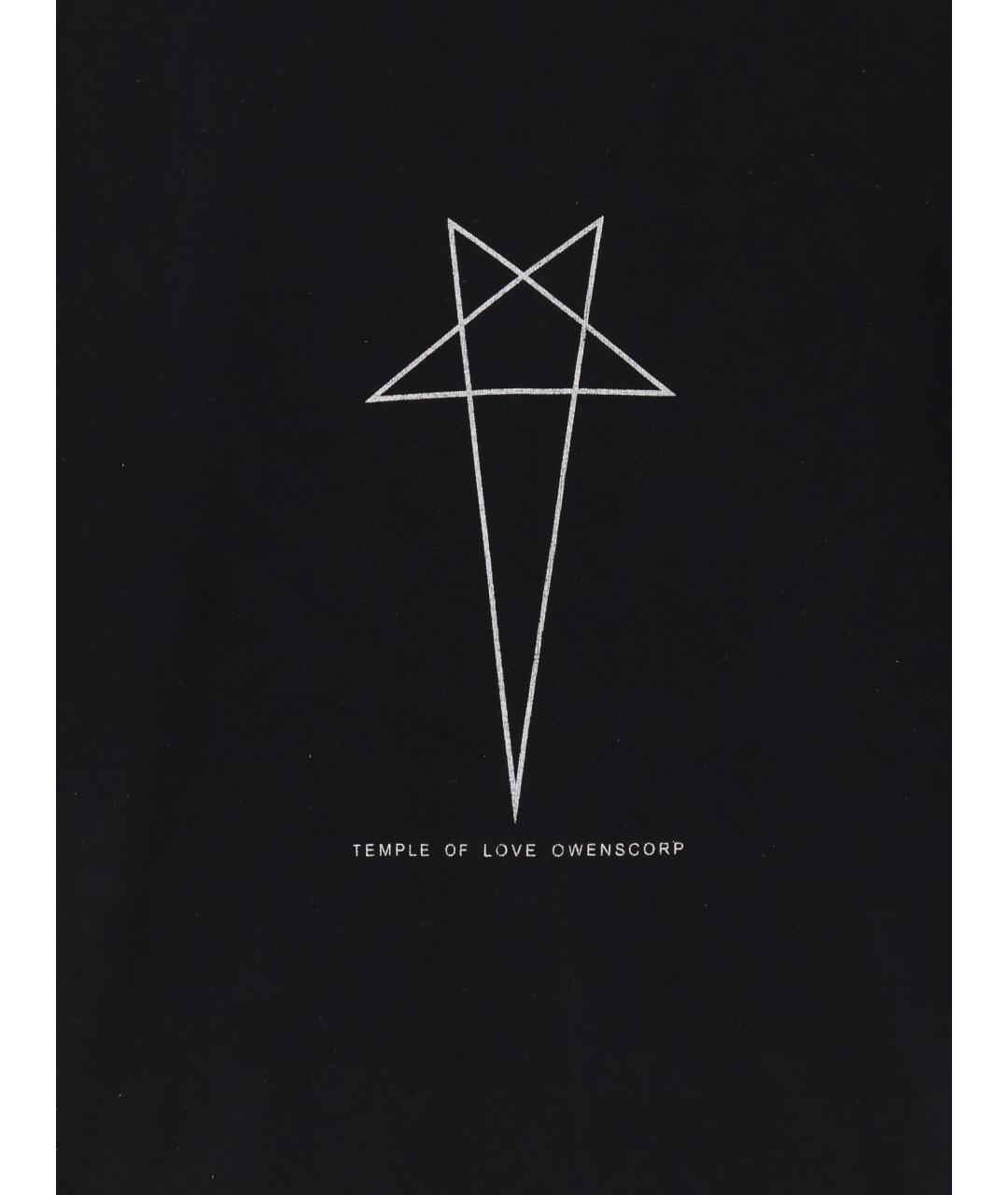 RICK OWENS DRKSHDW Черная хлопковая футболка, фото 3